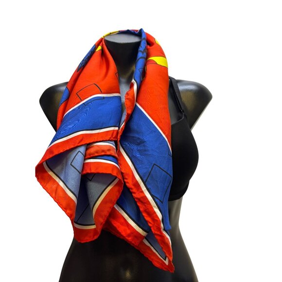 Ruggiero Bignard Flamingo Scarf With Geometric Patterns - Picture 3 of 8